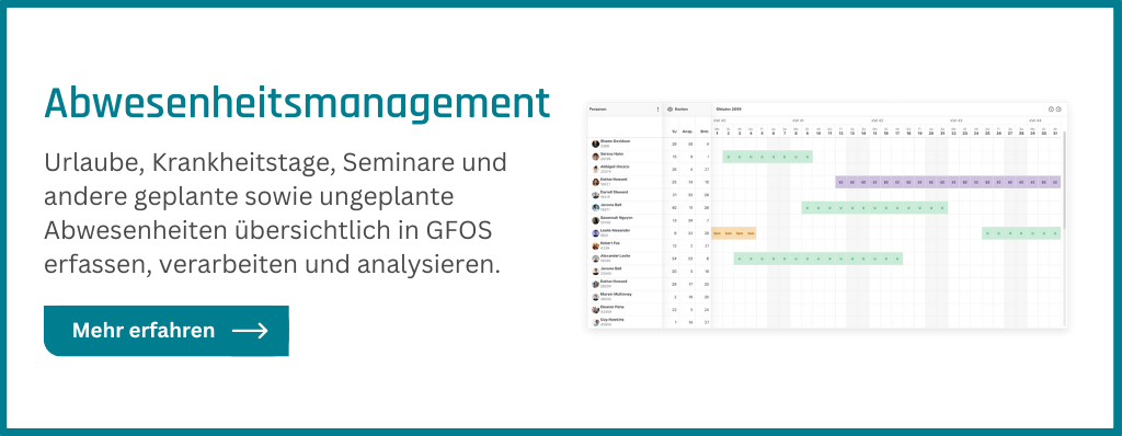 Lernen Sie das Abwesenheitsmanagement-Tool  von GFOS kennen