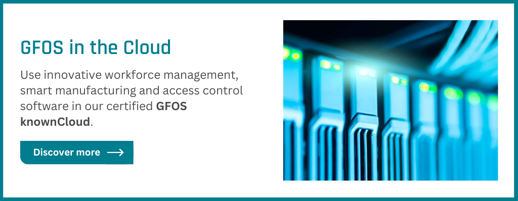 GFOS SaaS options range from workforce management and smart manufacturing to access control software as well as cloud and IT-services.